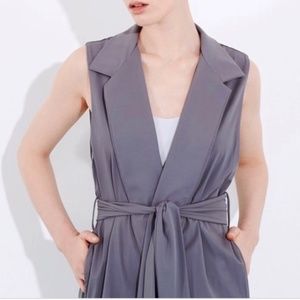 ADAY Grey It's a Wrap Vest Size S